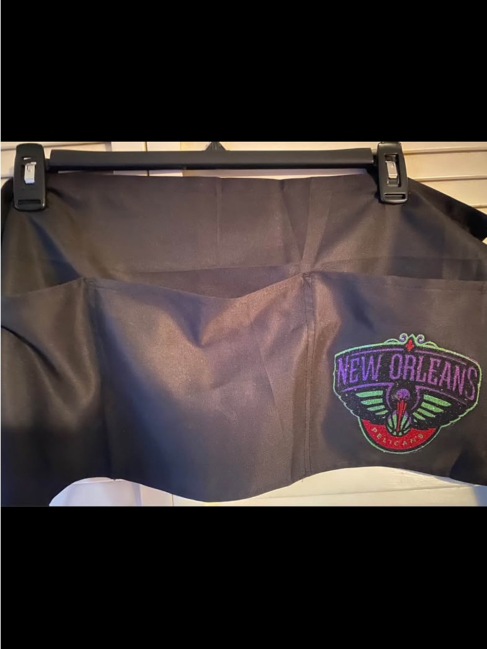New Orleans Embroidered Black work apron